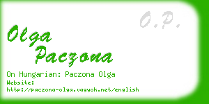 olga paczona business card